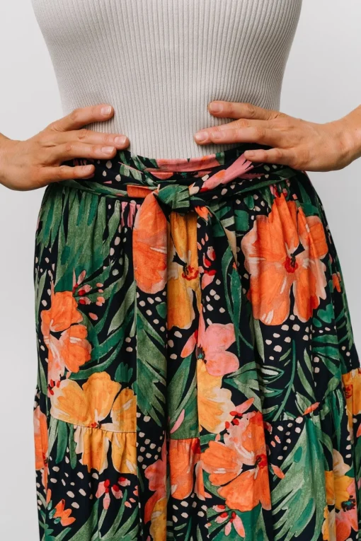 Melea Skirt | Navy Multi Floral