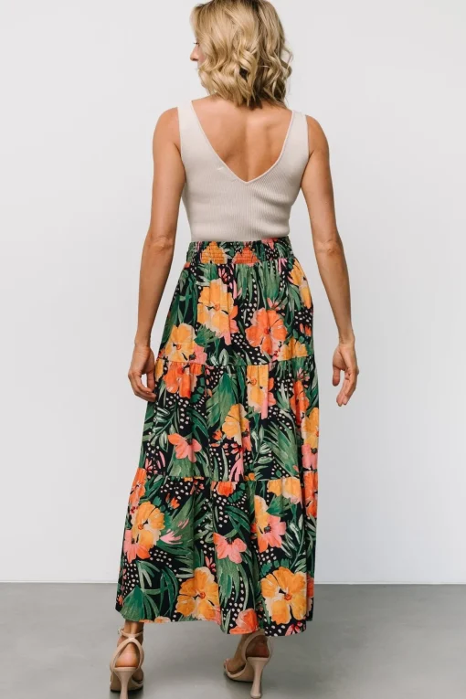 Melea Skirt | Navy Multi Floral