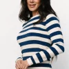 Milwaukee Striped Sweater | Blue + Ivory