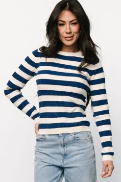 Milwaukee Striped Sweater | Blue + Ivory