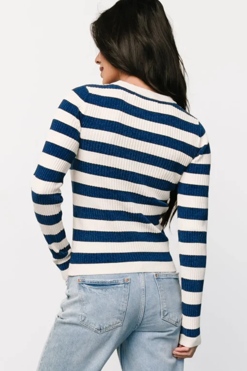 Milwaukee Striped Sweater | Blue + Ivory
