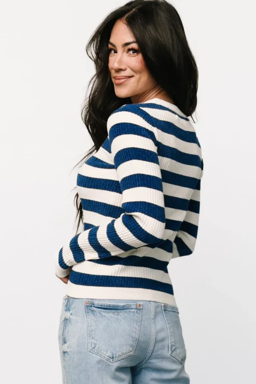 Milwaukee Striped Sweater | Blue + Ivory