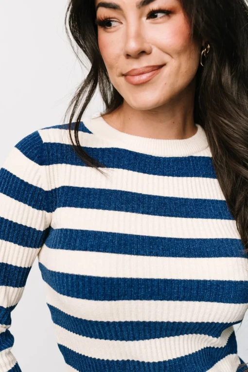 Milwaukee Striped Sweater | Blue + Ivory