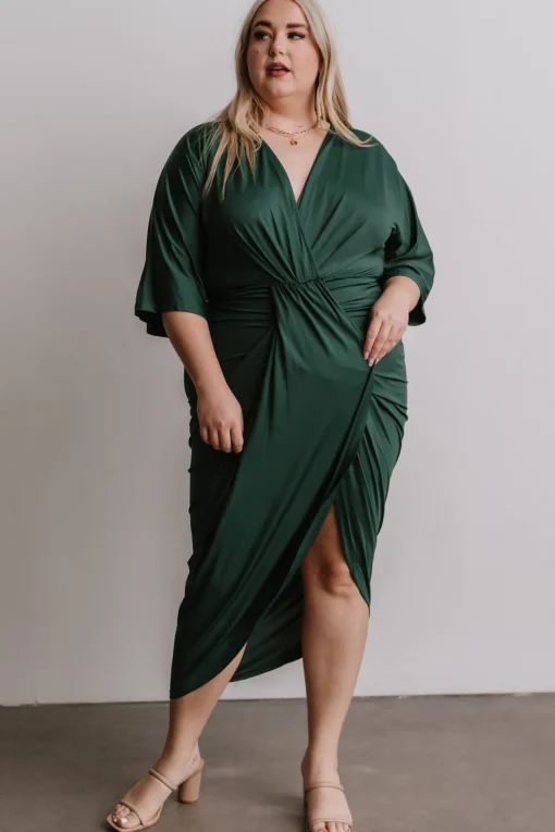 Mimi Midi Dress | Hunter Green