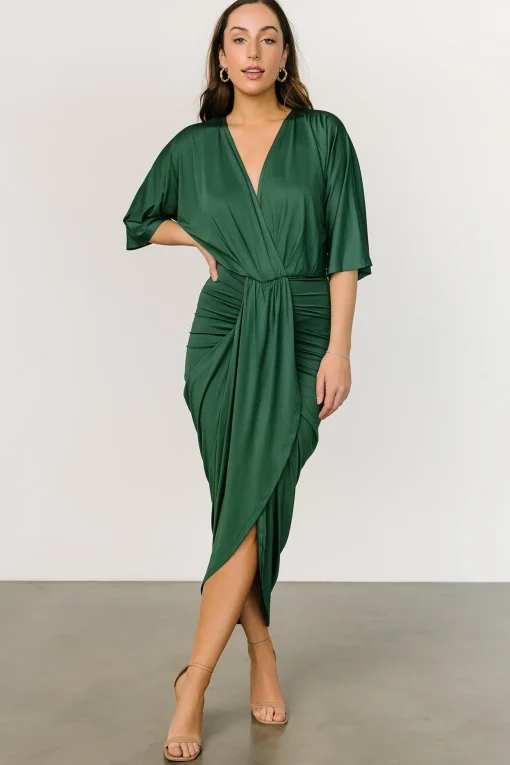 Mimi Midi Dress | Hunter Green
