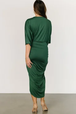 Mimi Midi Dress | Hunter Green
