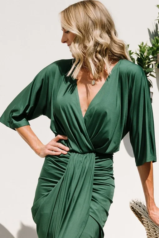Mimi Midi Dress | Hunter Green