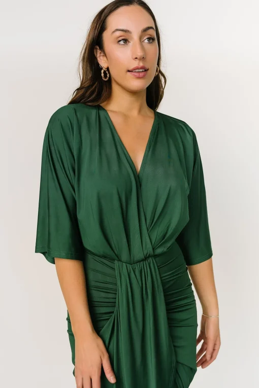 Mimi Midi Dress | Hunter Green