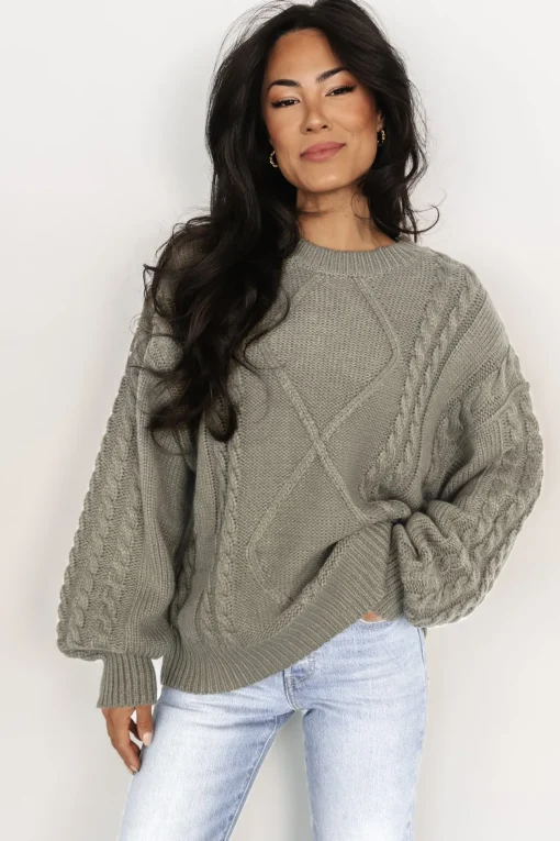 Mona Knit Sweater | Olive