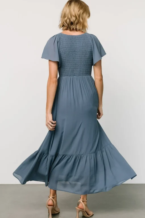 Monica Smocked Dress | Whisper Blue