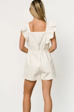 Montgomery Denim Romper | Ivory