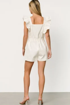 Montgomery Denim Romper | Ivory