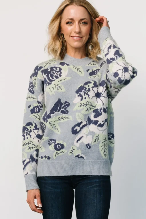 Munich Sweater | Light Blue Multi