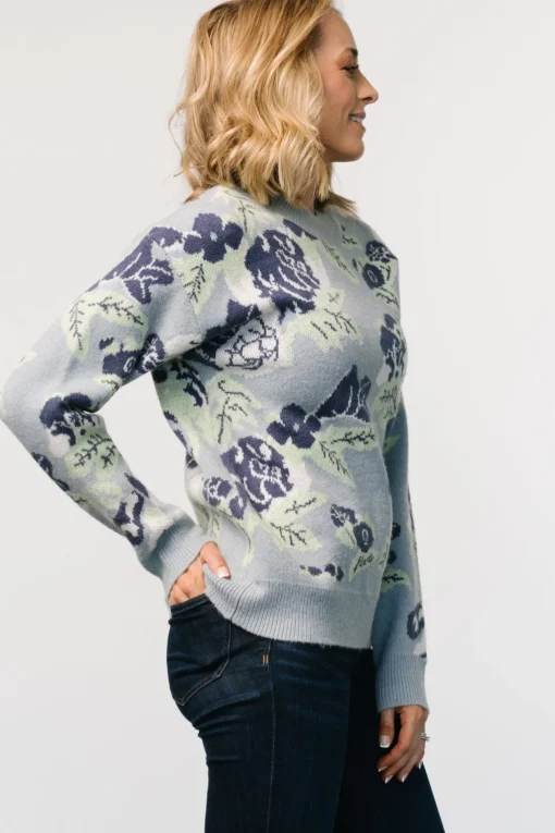 Munich Sweater | Light Blue Multi
