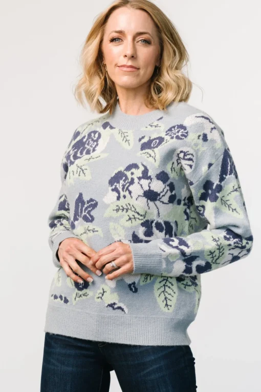 Munich Sweater | Light Blue Multi