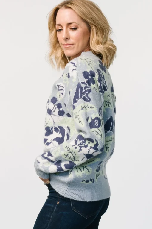 Munich Sweater | Light Blue Multi