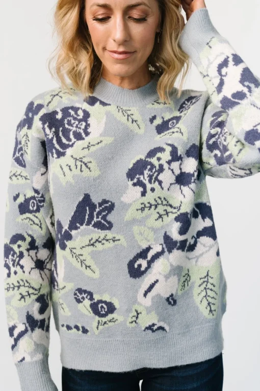 Munich Sweater | Light Blue Multi