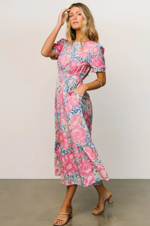 Myers Dress | Blue + Pink Floral