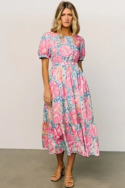 Myers Dress | Blue + Pink Floral