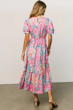 Myers Dress | Blue + Pink Floral