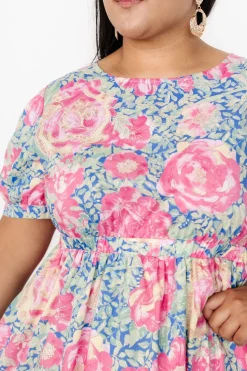 Myers Dress | Blue + Pink Floral