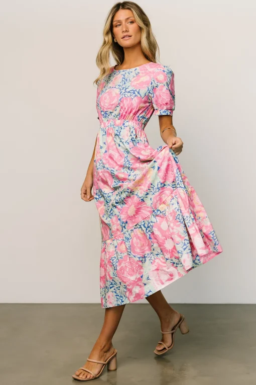 Myers Dress | Blue + Pink Floral