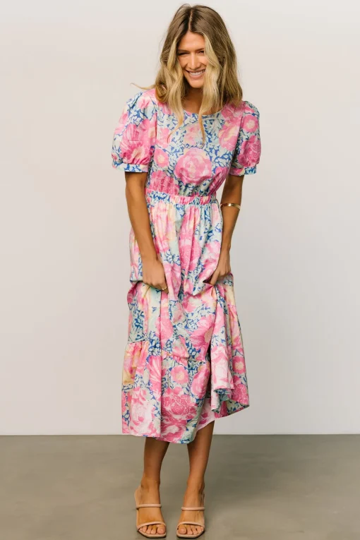 Myers Dress | Blue + Pink Floral
