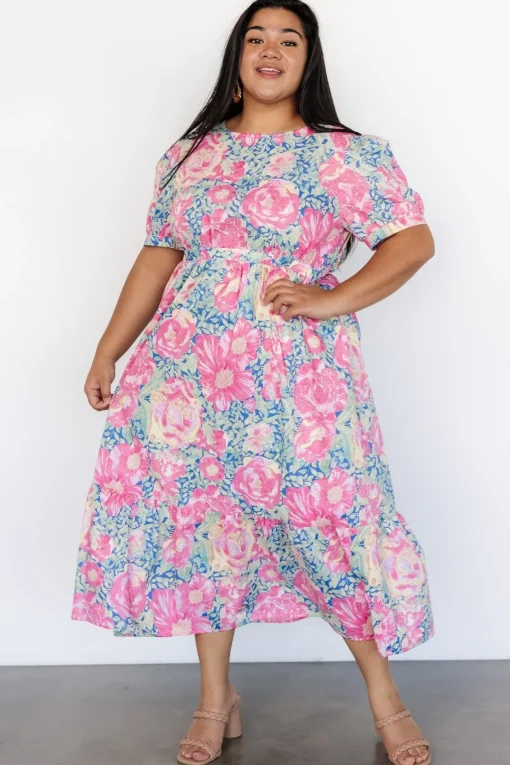 Myers Dress | Blue + Pink Floral