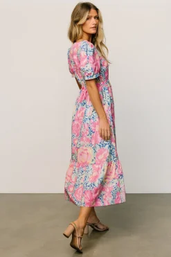 Myers Dress | Blue + Pink Floral