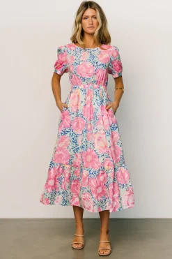 Myers Dress | Blue + Pink Floral