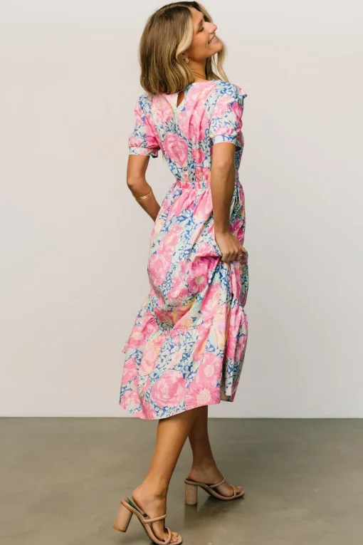 Myers Dress | Blue + Pink Floral