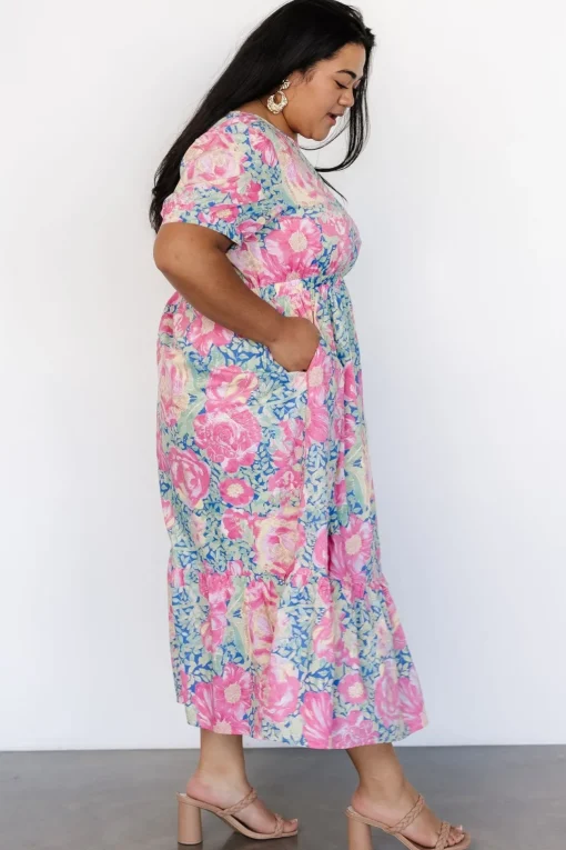 Myers Dress | Blue + Pink Floral