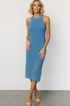 Nalani Knit Tank Dress | Blue