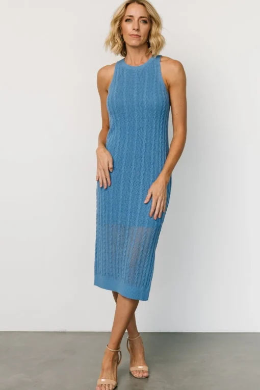 Nalani Knit Tank Dress | Blue