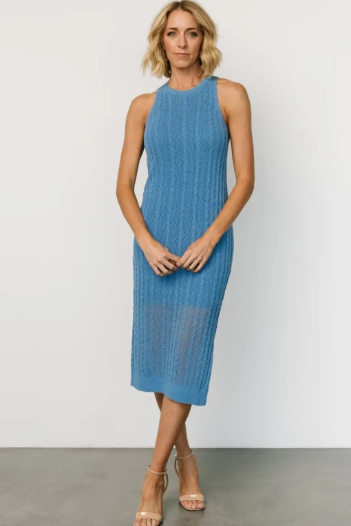 Nalani Knit Tank Dress | Blue