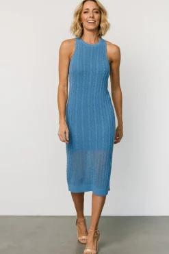 Nalani Knit Tank Dress | Blue