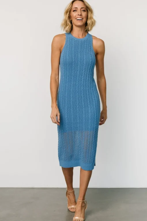 Nalani Knit Tank Dress | Blue