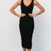 Napa V Neck Tank Dress | Black