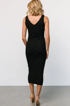 Napa V Neck Tank Dress | Black