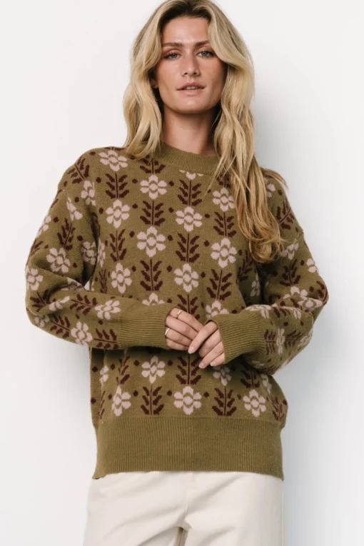 Norris Sweater | Olive Multi Floral