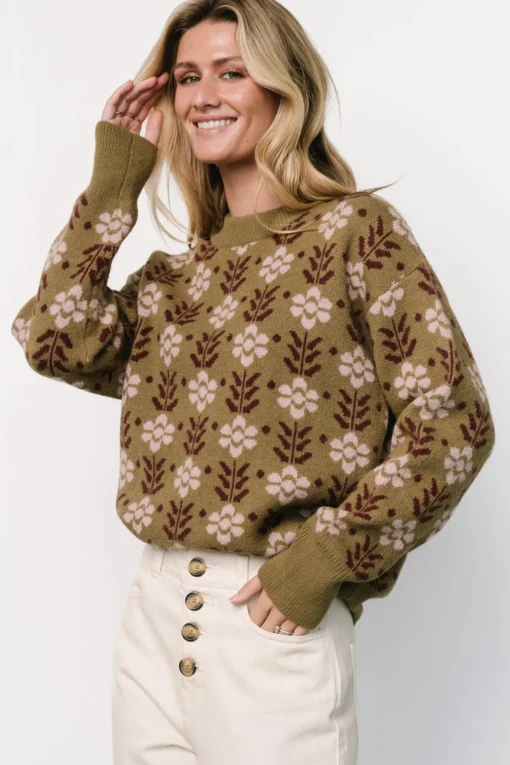 Norris Sweater | Olive Multi Floral