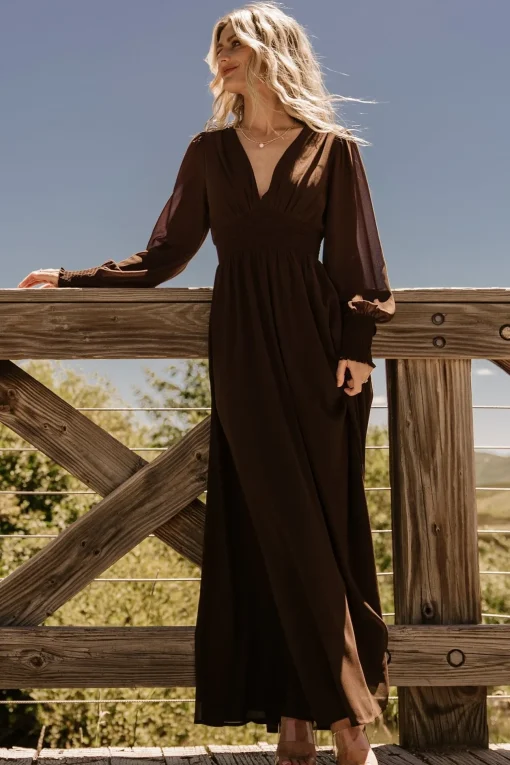 Olivia Maxi Dress | Dark Brown