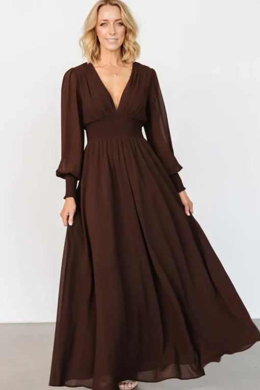 Olivia Maxi Dress | Dark Brown