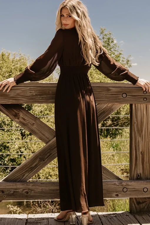 Olivia Maxi Dress | Dark Brown
