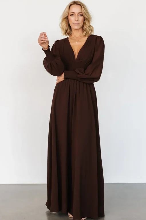 Olivia Maxi Dress | Dark Brown