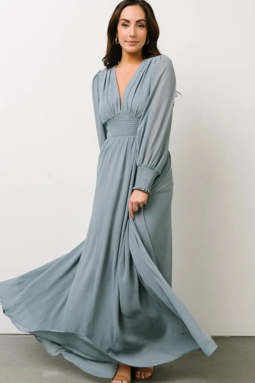 Olivia Maxi Dress | Dusty Blue