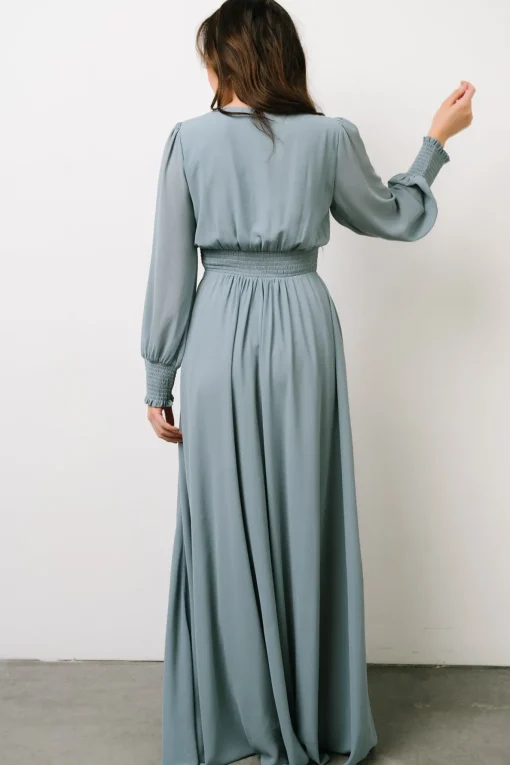 Olivia Maxi Dress | Dusty Blue
