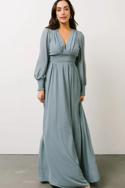 Olivia Maxi Dress | Dusty Blue
