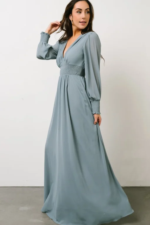 Olivia Maxi Dress | Dusty Blue