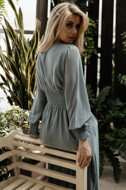Olivia Maxi Dress | Dusty Blue